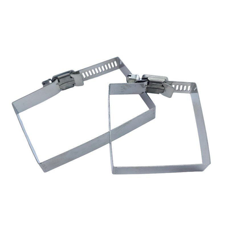 不锈钢桥架喉箍方型抱箍卡箍收紧器固定卡扣桥架卡箍光伏电缆喉箍