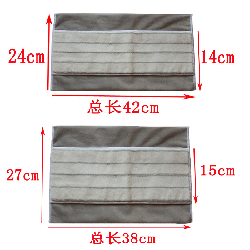 平板拖把替换布拖把n布夹固式夹板拖布平板夹拖把头吸水家用加厚