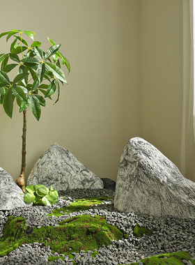 假石头雪浪石景观石庭院造景装饰室内玄关枯山水中V式庭院室外摆