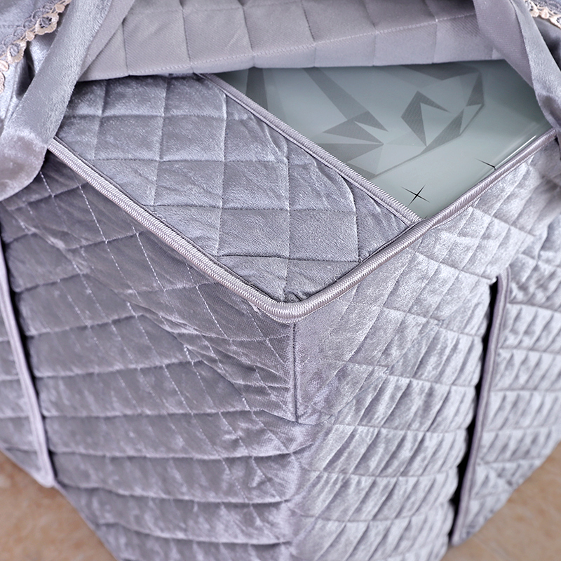 新款加厚电炉罩烤火罩加绒长方形取暖炉茶几桌布罩套W电烤火炉罩