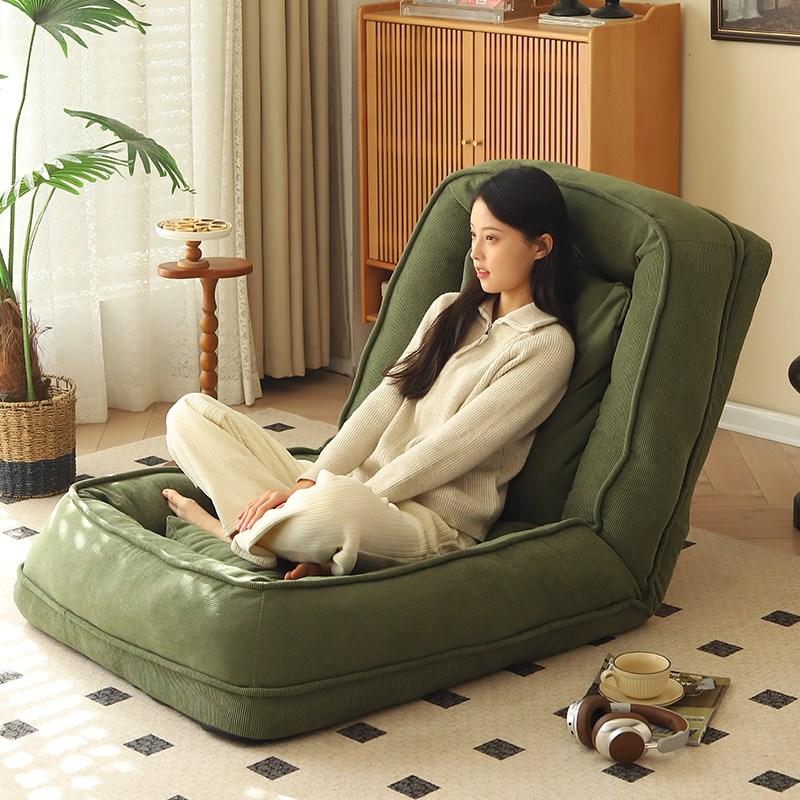 人类狗窝可躺可睡卧室折叠沙发床阳台单I人榻榻米休闲躺椅懒人沙