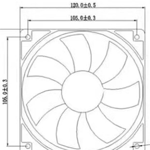 RS1238B24L-A DC24V 0.33A RUNDA 12cm 滚珠轴承电箱机柜散热风扇