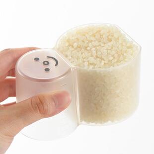 日本进口雪人造型米勺米杯量杯计量杯二合一180ml90ml舀米器