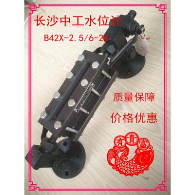 双面平板玻璃水位计B42X-2.5/6-2B锅炉水位计 长沙中工水位计