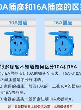 通用防爆插座盒接线盒ip54三孔10a国标多功能孔防水工业220v
