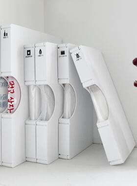 日本进口ISETO保鲜袋收纳盒厨房冰箱磁吸壁挂抽取式垃圾袋整理盒