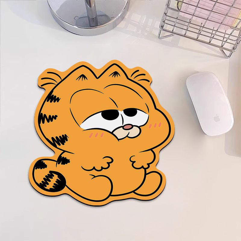 加菲猫异形鼠标垫原创中号男女生护腕电脑键盘办公书桌垫耐脏防滑
