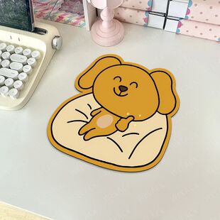 大笨狗点赞硅藻泥桌面鼠标垫护手腕女生便携电脑滑鼠垫情侣款加厚