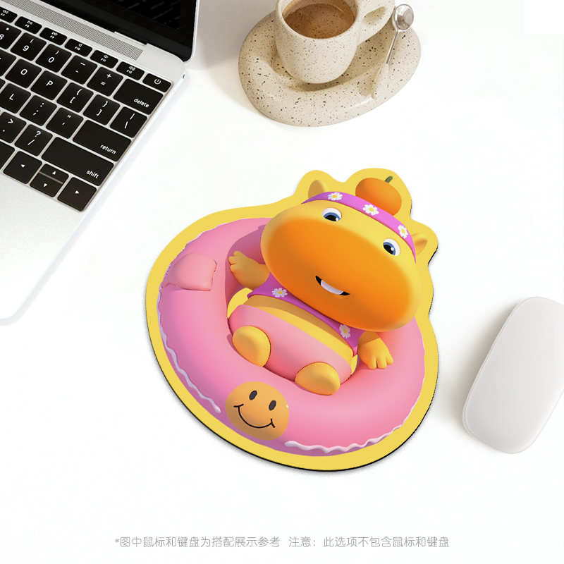 水豚噜噜可爱鼠标垫卡通异形电脑桌垫办公家用布面软垫游戏滑鼠垫