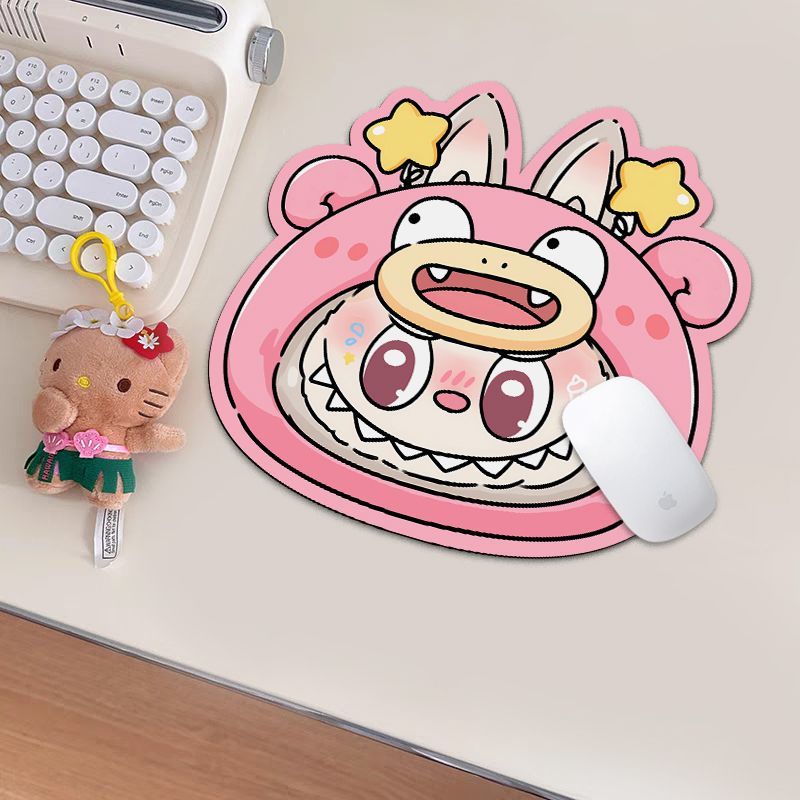 可达鸭x拉布布联动卡通异形鼠标垫小号办公室女生高颜值耐脏桌垫