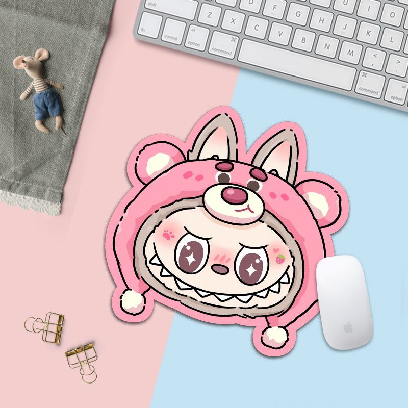 创意头像拉布布鼠标垫小号异形便携笔记本书桌垫耐磨防滑书桌垫