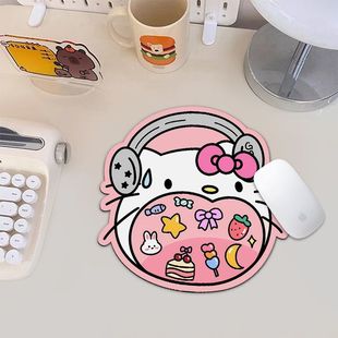 可爱Kitty猫异形鼠标垫男女生电脑键盘办公书桌垫耐脏防水护腕垫