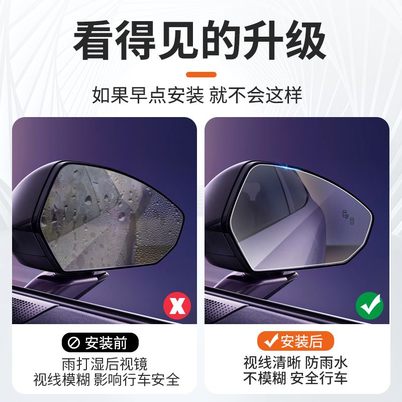 适用于领克08后视镜防雨膜专用反光倒车镜防雾防雨水炫目贴膜改装