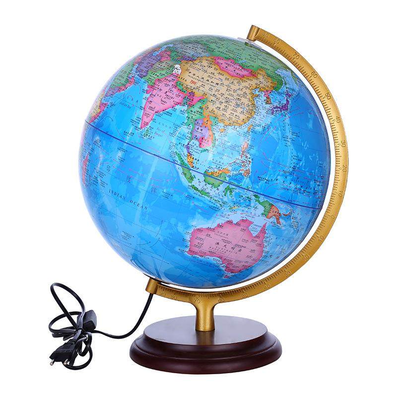 工厂直销铝合金支架木底座地球仪32cm大号中英双语版带灯光地球仪,文具电教/文化用品/商务用品,教学标本/模型,淘宝优惠券,粉丝福利购,淘宝优惠卷