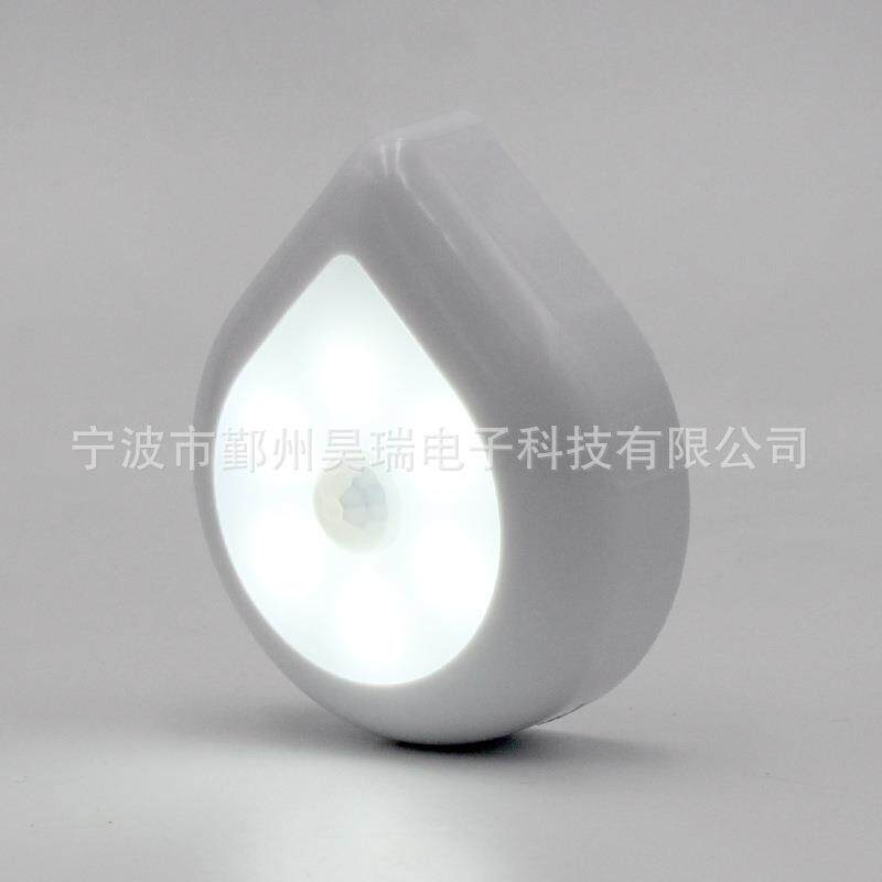 新款3pc水滴型人体感应小夜灯led橱柜灯智能夜灯