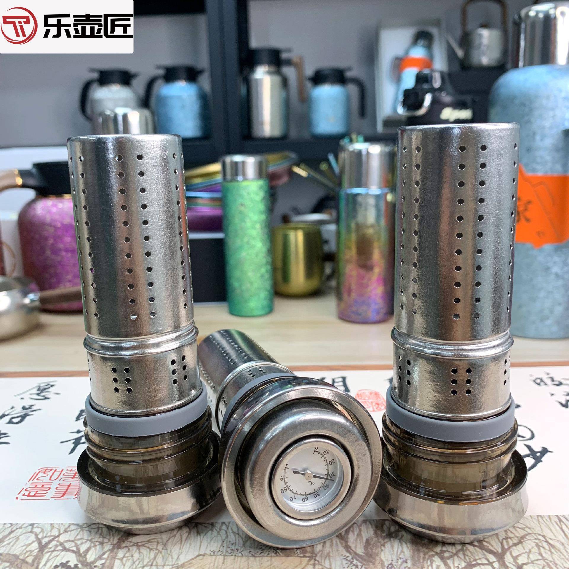 加长纯钛茶网机械磁吸内盖纯钛传家壶壶盖纯钛保温杯杯盖水壶盖子