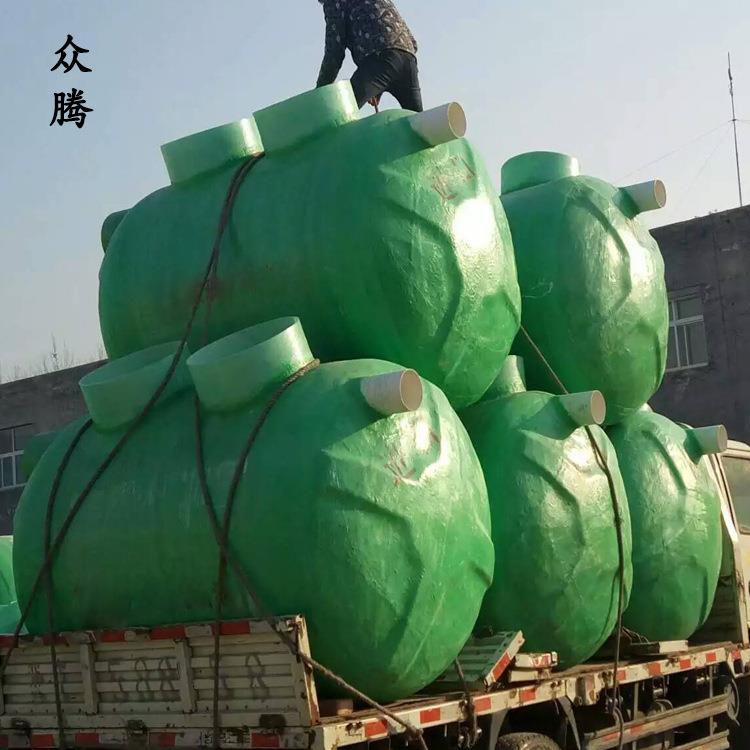 玻璃钢化粪池大型化粪池绿色防腐玻璃钢隔油池储水罐20立方