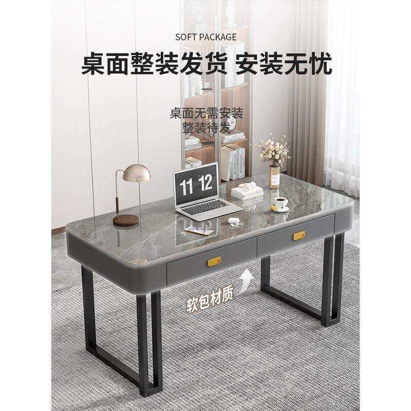 钢化玻璃电脑桌台式电竞桌子女生卧室书桌梳妆台一体办公桌椅组合