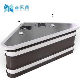 少儿播音主持与口才训练桌电视台主持桌导播桌子访谈桌新闻演播桌