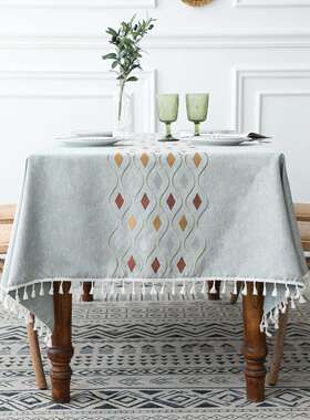 新品桌布北欧长方形桌布棉麻布艺家用餐厅韩式茶几餐桌台布现货