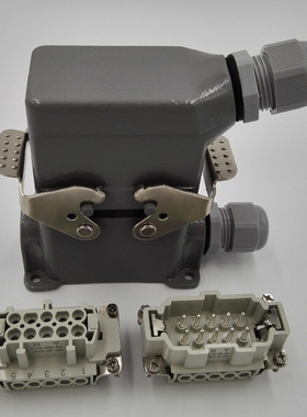 厂家直销重载连接器 10芯流道模具插头矩形航空插头HDC-HE-010