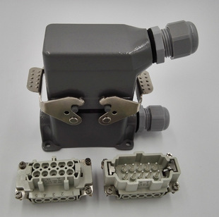 厂家直销重载连接器 10芯流道模具插头矩形航空插头HDC-HE-010