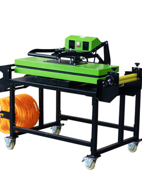 roll heat press feeding with lanyard heat press machine