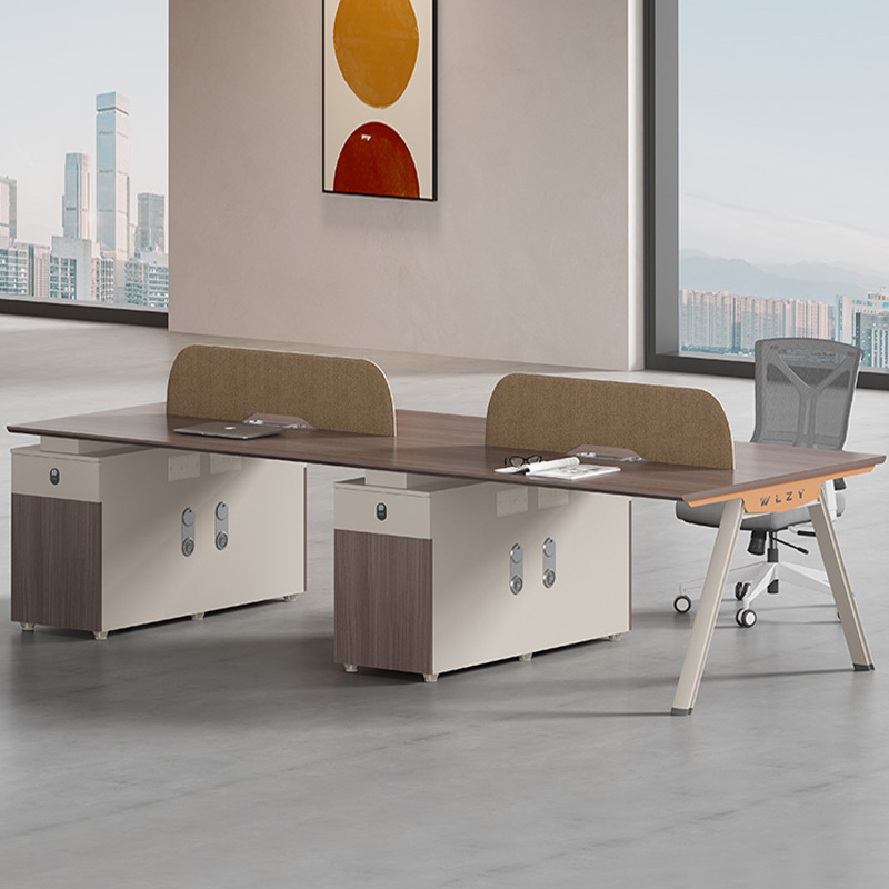 职员办公桌椅组合2/4/6人位简约现代办公室桌子隔断工位电脑桌