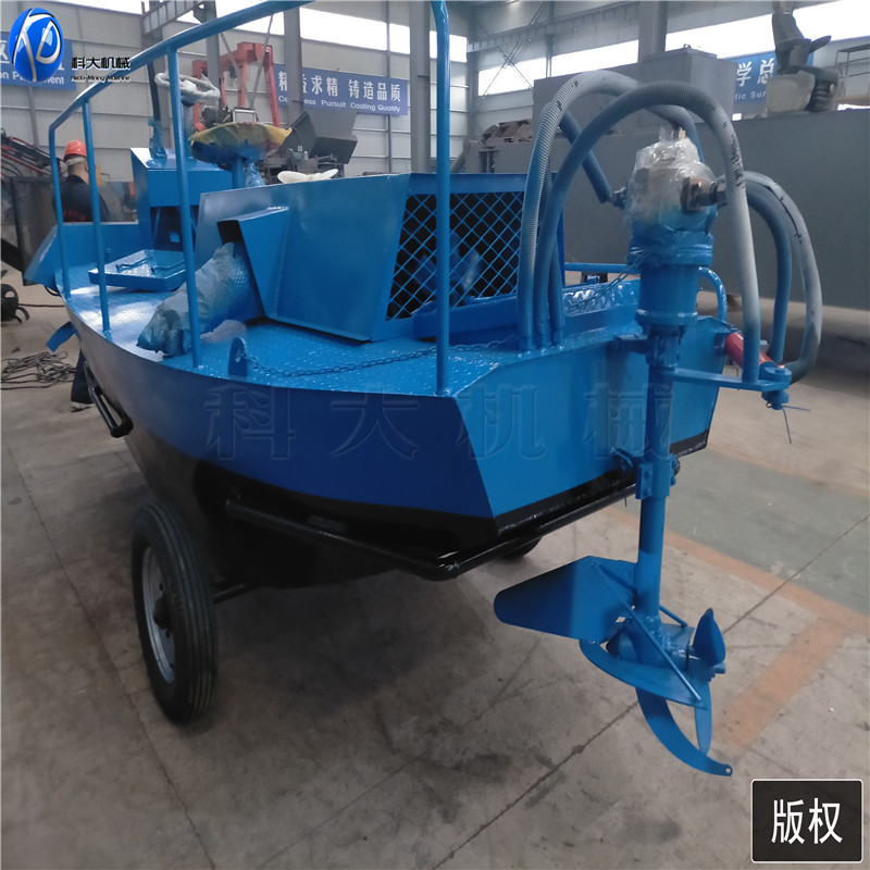 小型水草粉碎船 水葫芦粉碎设备 河沟水渠打碎水花生设备