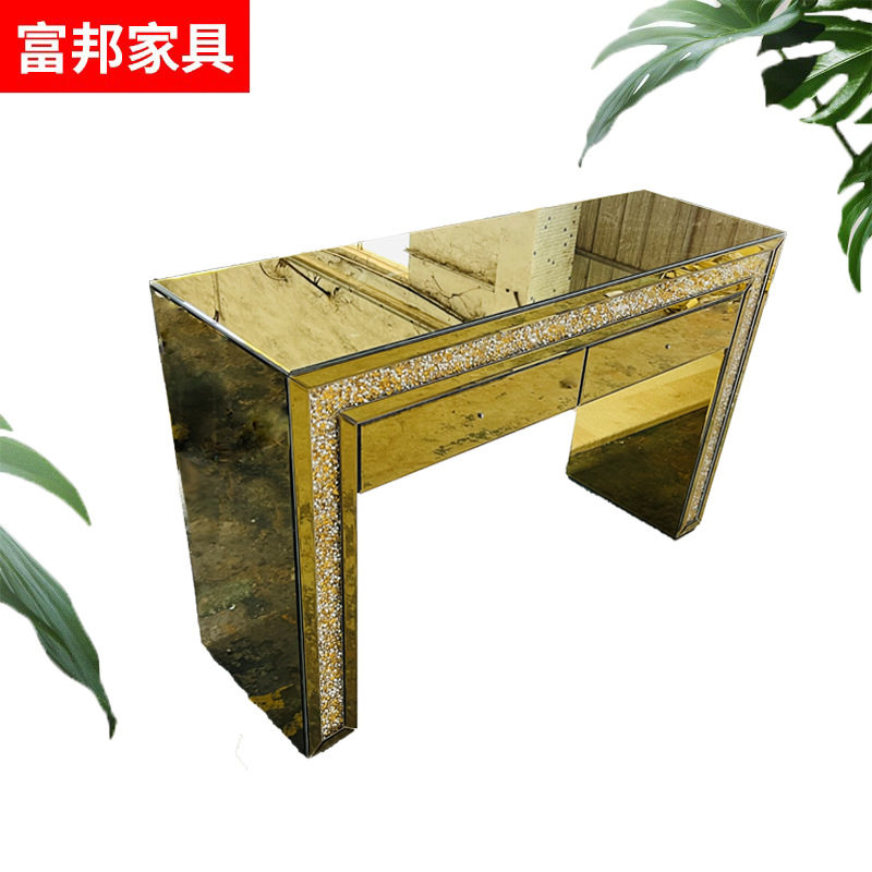 轻奢欧式多功能玻璃镜面梳妆电脑
