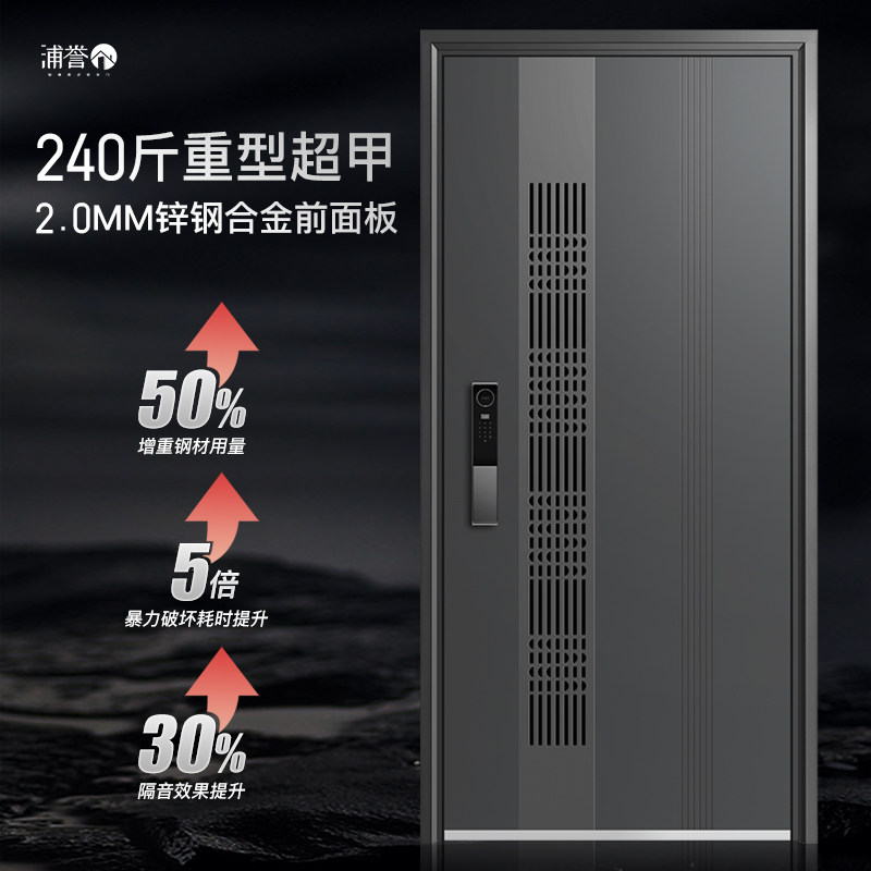 ?防盗门通风透气家用入户门2026新款进户大门推拉式门中