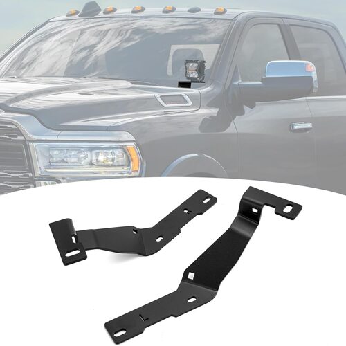 适用于19-24 Dodge Ram 2500/3500引擎盖安装工作灯沟渠灯A柱支架