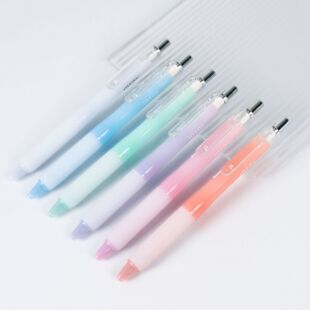 集物社按动中性笔ST笔头黑色速干告别飞白9191刷题笔按动笔补色装