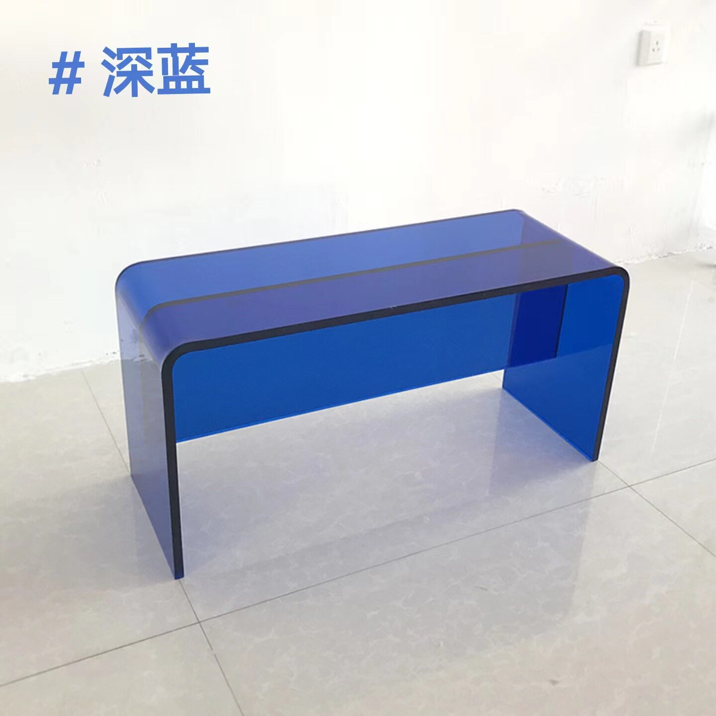 现代长凳亚克力长条凳服装店试衣间换鞋凳休息卧室床尾凳收纳凳