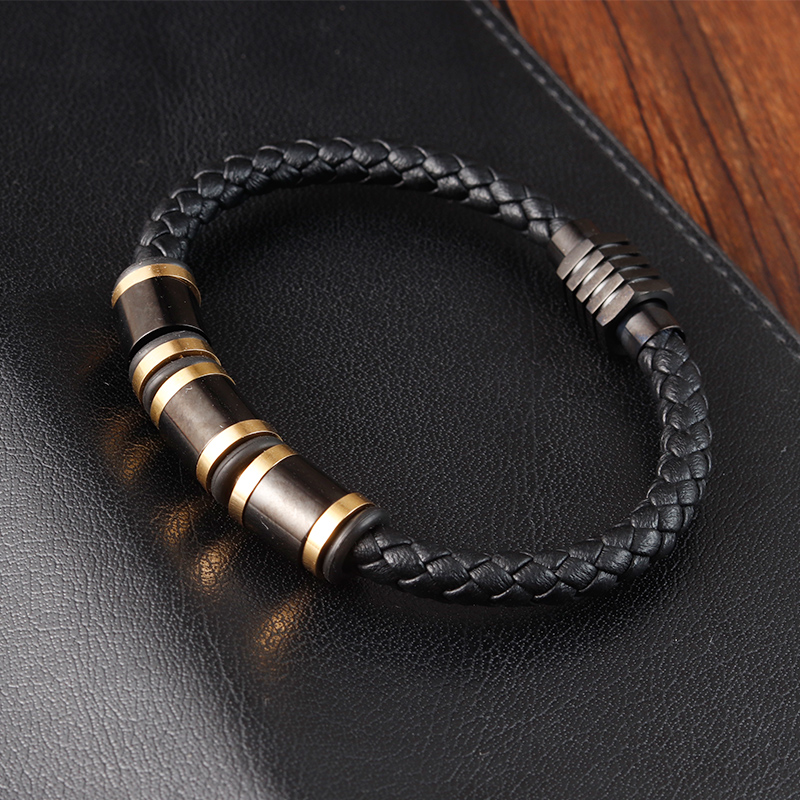 推荐High Quality nd Stainless Steel Bracelets For Men Black