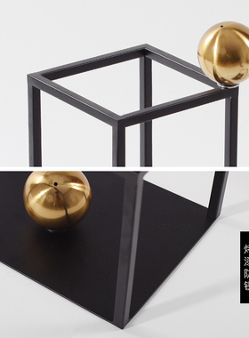 【特价】现代几何金属摆件客厅电视柜简约家居饰品轻奢样板房软装