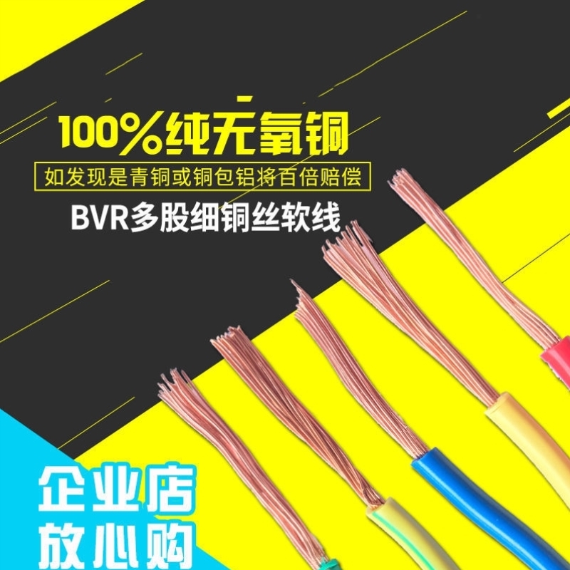 重鸽牌国标铜芯软线ZRBVR2.5家用阻燃4平方多股1.5电线6家装100米
