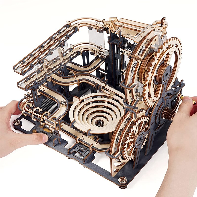 极速Robotime Rokr 5 Kinds Marble Run Set DIY Wooden Model Bu
