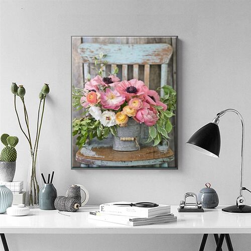 好货Painting By Number Flower In Vase Painting By Numbers Pa