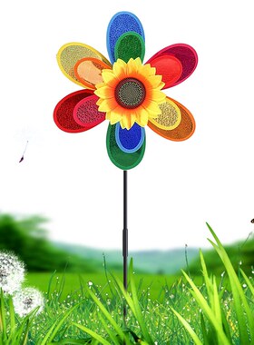 极速Sunflower Garden Pinwheels 12 Inch Sunflower Rainbow