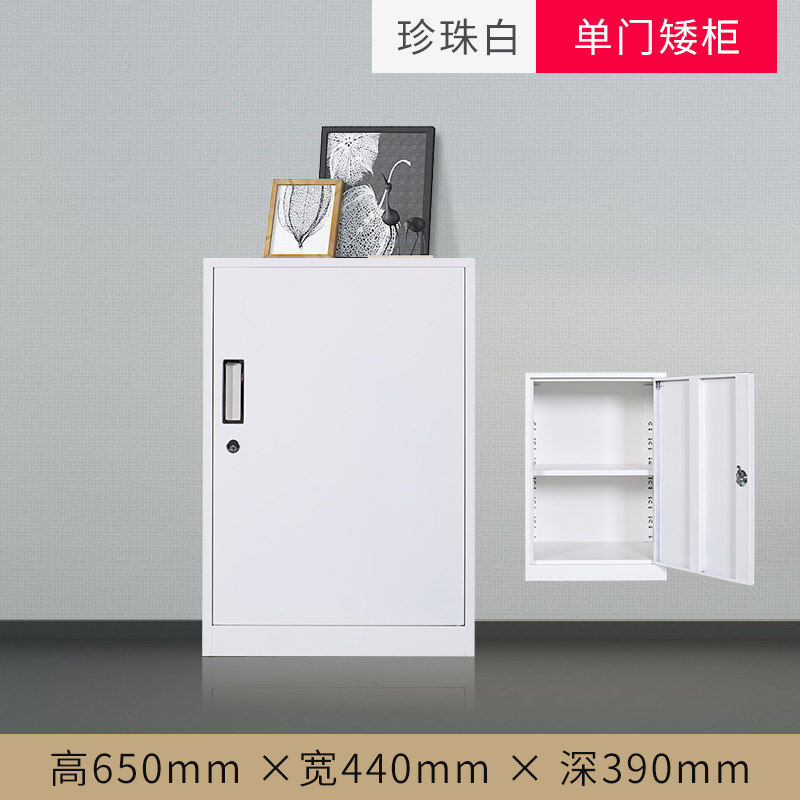 办公矮柜文件柜收纳柜铁皮资料收纳柜带锁小柜子档案柜财务