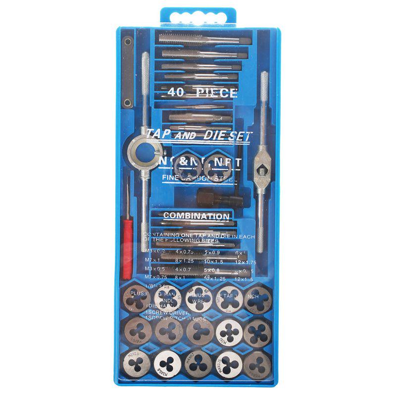 40pcs professional metric tap wrench and set cuts bolts st