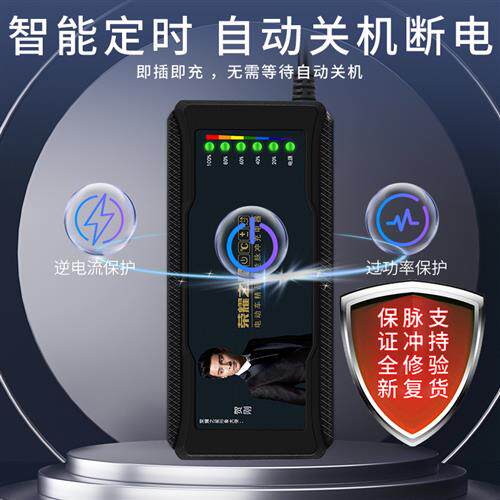 好货常力自动关机智能电动车电瓶充电器48V12AH60V20AH72V30AT孔