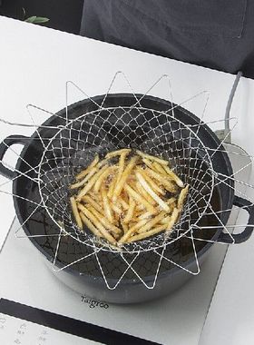 Colanders Folding Frying Basket Stainless Steel Filter