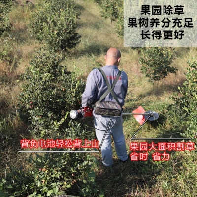 极速大功率手提式 割草机多功能开荒链条锯 修枝机园林直流电手持式