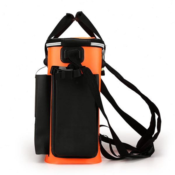 加厚折叠软式双肩鱼护桶大背包渔具装鱼桶渔获桶饵料装备桶鱼竿包