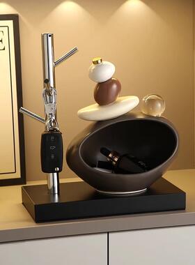 石来运转入户玄关钥匙收纳摆件家居客厅酒柜电视柜装饰品乔迁礼品