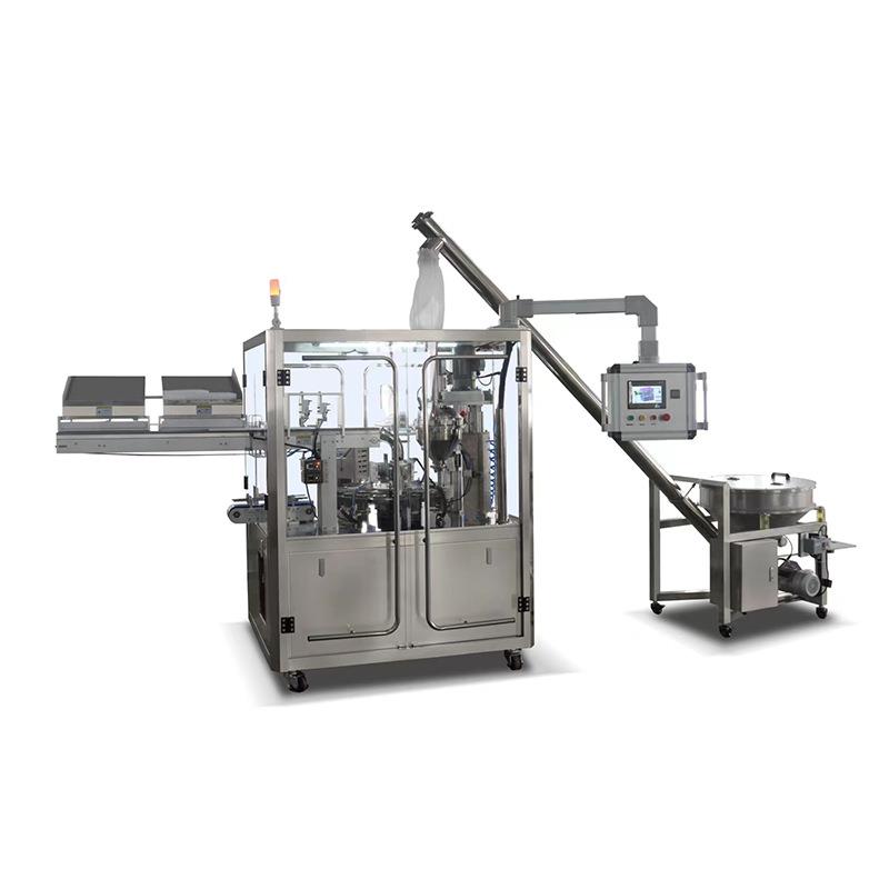 咖啡胶囊灌装机带振动盘盖子封口全自动咖啡粉胶囊咖啡灌装封口机