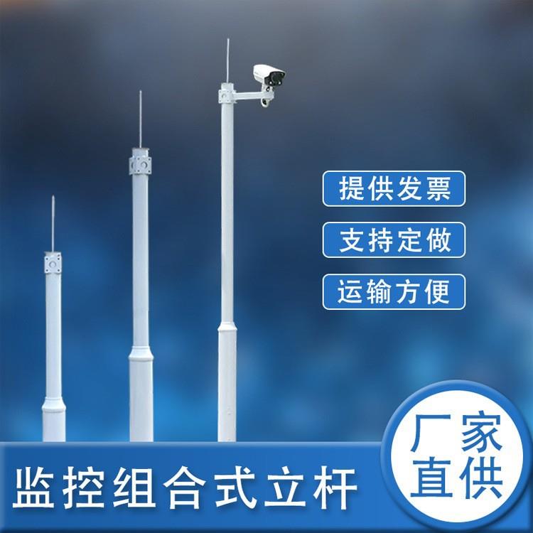 小区公园监控杆2米2.5米3米3.5米4米组合不锈钢监控立杆