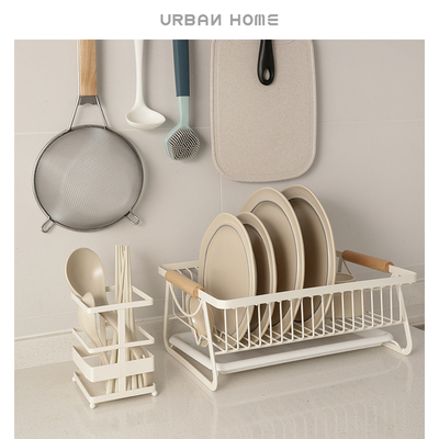 尤本家居小号碗碟筷子沥水篮厨房置物架台面碗盘收纳滤水碗架套装